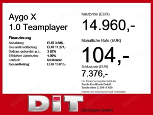 Toyota Aygo X 1.0 Teamplayer Klima SpurH, KAM Bild 4