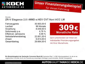 Honda ZR-V Elegance 2.0 i-MMD e:HEV CVT Navi ACC LM LED Bild 2