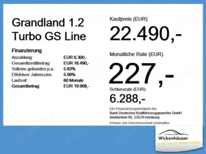 Opel Grandland 1.2 Turbo GS Line AHK+Alcantara+Assist. Bild 4