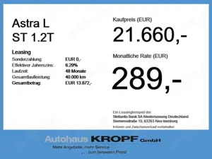 Opel Astra L ST 1.2T Navi,WirlessCharging,Lenkradheiz Bild 4