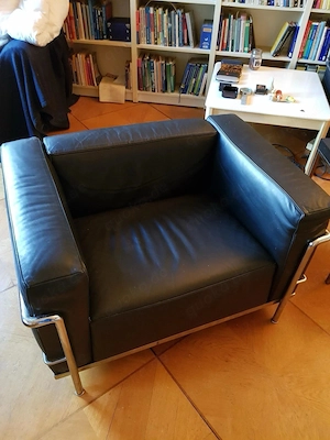 3er Sitzgruppe Le Corbusier LC3 Sessel ORIGINAL mit Zertifikat und Seriennummer Bild 2