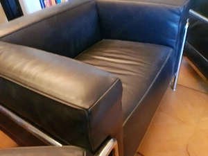 3er Sitzgruppe Le Corbusier LC3 Sessel ORIGINAL mit Zertifikat und Seriennummer Bild 3