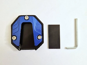 Motorrad Seitenständerfuß blau eloxiert inkl. Inbusschlüssel