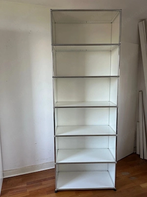 USM Haller Regal, Weiß, 6 Fächer, 215x77