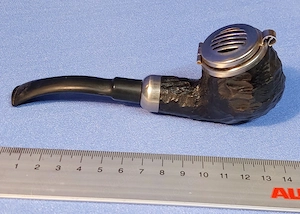 Bruyere-Pfeife Sammler alte Jägerpfeife, Bruyere Holz & Metall