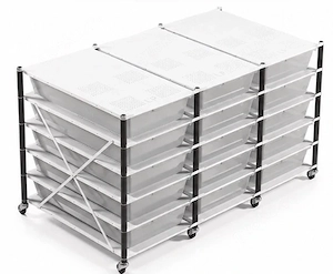 Reptilien Rack mit Boxen + Heizmatten