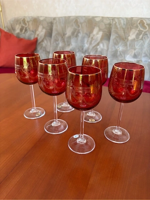 Weingläser böhmisches Glas 6 Stück