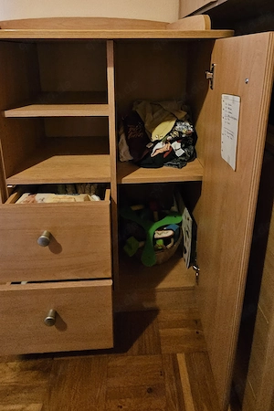 Wickelkommode in Buche Furnier, mit viel Stauraum Bild 4
