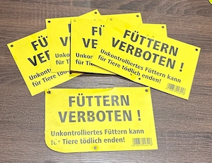 wahl hinweisschild füttern verboten