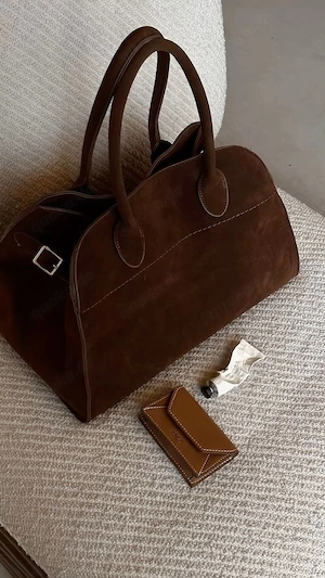 Braune Handtasche in Lederoptik   Hervorragender Zustand  Bild 4
