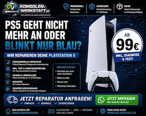 PS5 Reparatur ab 99  | Konsole defekt? Schnelle Hilfe!