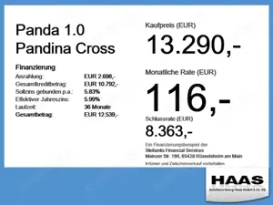 Fiat Panda 1.0 Pandina Cross Parksensore, Facelift