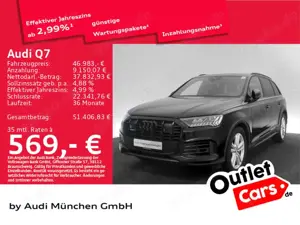 Audi Q7 55 TFSI e qu. tiptr, S line AHK/Luftfed./HuD/