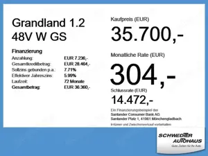 Opel Grandland 1.2 48V W GS Navi+Pano+SD+SHZ+2xKlima Bild 4