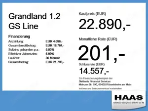 Opel Grandland 1.2  GS Line Klimaautomatik, Navi Bild 4