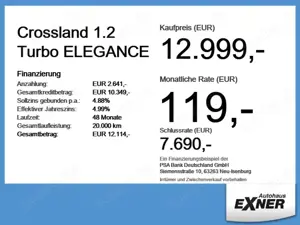 Opel Crossland 1.2 Turbo ELEGANCE Kamera+LED+PDC Bild 4