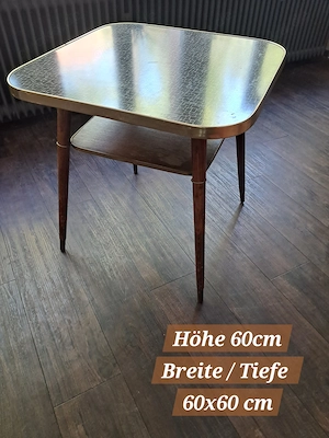Vintage Beistelltisch mit Ablage 