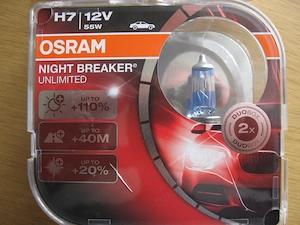 3 Stück Osram Night Breaker H7