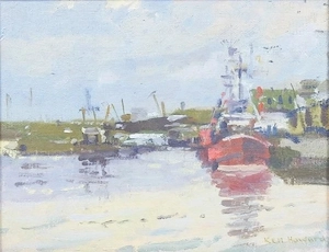 Ken Howard OBE RA (1932 -2022). The Red Trawle
