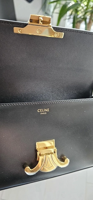 Celine Triomphe Umhängetasche Schwarz Kalbsleder NEU Bild 5