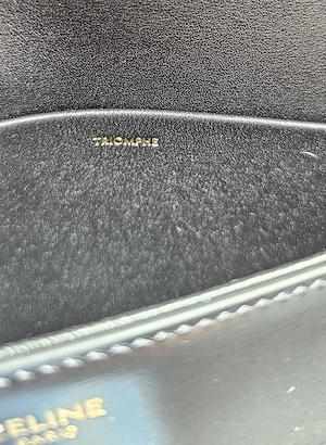 Celine Triomphe Umhängetasche Schwarz Kalbsleder NEU Bild 3