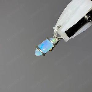 Äthiopischer Opal Anhänger   echter Edelstein   versilbert