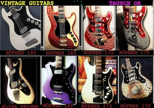 BIETE 60er E GUITARS höfner framus hagström klira amp+echo dynacord klemt Radio-SUCHE ÄHNLICH+TAUSCH