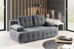 Schlafsofa Indigo, 2-Sitzer Sofa und Schlafcouch mit Federkern & Bettkasten