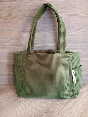 Moderne Damen Handtasche in Cord Stoff 