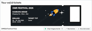       2 Tickets für OMR Festival 2026 in Hamburg | Messe Pass