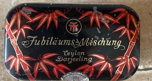 Werbeblechdose Meßmer Tee Jubiläums Mischung