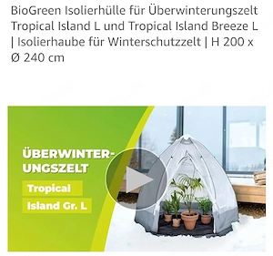 Überwinterungszelt mit Schutzhülle für Planzen