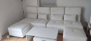 Couchgarnitur weiß Kunstleder