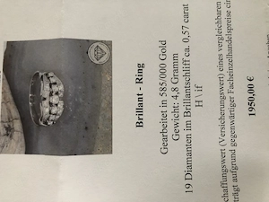 Brillantring zu verkaufen. lupenrein if  si  Bild 3