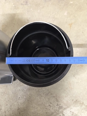 Edelstahl Treteimer + Plastik Eimer ca. 27 cm hoch + 16 cm breit