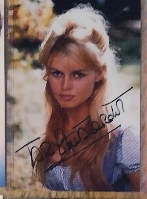 Autogramme Brigitte Bardot