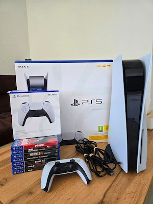 sony Playstation 5 konsole PS5 Disc edition + 7 spiele 