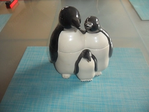 3 Pinguine Porzellan  