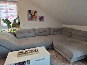 Eckcouch  Ecksofa grau XL