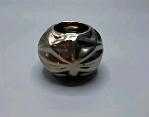 Teelichthalter Keramik Farbe Silber Höhe 7cm Breite 8cm