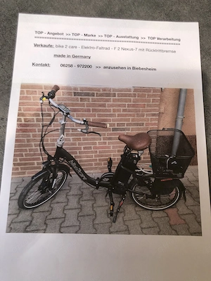 E-Bike - Klappfahrrad in hochwertiger Ausführung - made in Germany