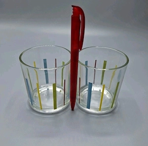 Gläser Set 2 Stück Wassergläser Wasserglas Glas 8,5cm hoch 7cm br Bild 5