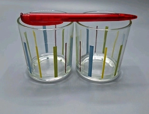 Gläser Set 2 Stück Wassergläser Wasserglas Glas 8,5cm hoch 7cm br Bild 4