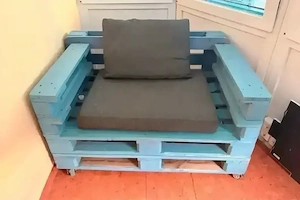 Paletten Lounge Sessel mit Rollen | Handmade | Balkon   Garten