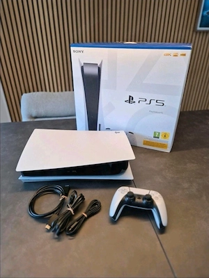 Sony PS5 Disk Edition, Weiß, Inkl. Neuer Controller too zustand ich nehme goggle play karte 