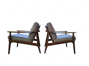 2x Easy Chair Danish Design Midcentury | 60er Jahre | Frisch aufgearbeitet & neu gepolstert
