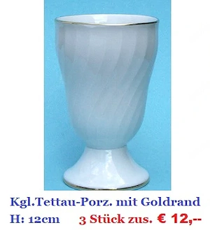 Drei Kaffee-   Eisbecher von Kgl. Tettau