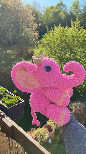 Gehäkelter Elefant  Bild 5