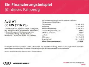 Audi A1 Sportback 30 TFSI S-LINE S-TRONIC LED SHZ   RÜFA Bild 2