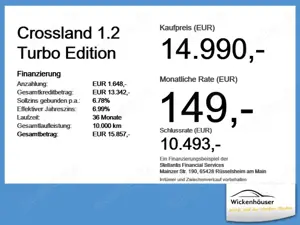 Opel Crossland 1.2 Turbo Edition LED+SHZ+Kam.+PDC+AUT Bild 4